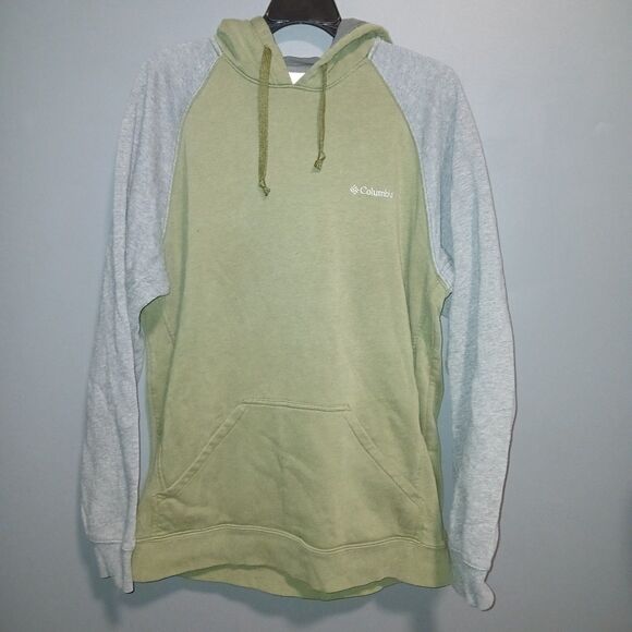 Columbia Other - Men's Columbia Pullover Hooded Sweatshirt Large Green Gray Hoodie